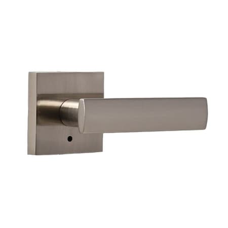 Weslock Utica Lever Privacy Lock with Adjustable Latch and Full Lip Strike Satin Nickel Finish 007103N3NFR20